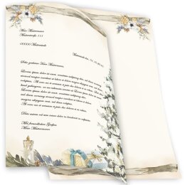 Briefpapier - Motiv FESTLICHER TANNENBAUM | Weihnachten | Hochwertiges DIN A4 Briefpapier - 250 Blatt | 90 g/m² | beidseitig bedruckt | Online bestellen!