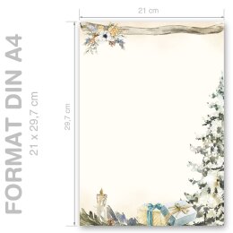Motivpapier FESTLICHER TANNENBAUM - DIN A4 Format 250 Blatt