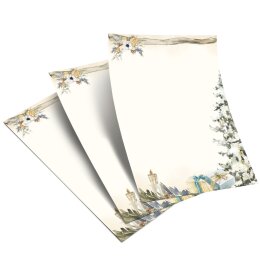 Briefpapier - Motiv FESTLICHER TANNENBAUM | Weihnachten | Hochwertiges DIN A5 Briefpapier - 100 Blatt | 90 g/m² | beidseitig bedruckt | Online bestellen!