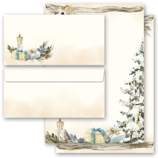 Motiv-Briefpapier Set FESTLICHER TANNENBAUM - 100-tlg. DL (ohne Fenster) Weihnachten, Briefpapier mit Umschlag, Paper-Media