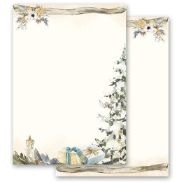 Briefpapier-Sets Weihnachten, FESTLICHER TANNENBAUM Briefpapier Set, 100 tlg. - DIN A4 & DIN LANG im Set. | Online bestellen! | Paper-Media