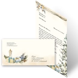 Briefpapier Set FESTLICHER TANNENBAUM - 200-tlg. DL (ohne Fenster)