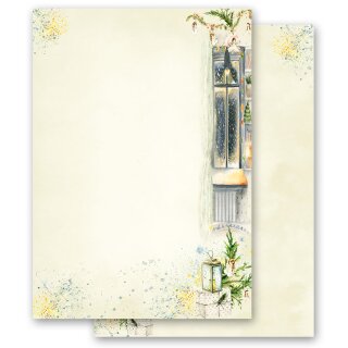 Briefpapier WINTERFENSTER - DIN A5 Format 250 Blatt Weihnachten, Weihnachtspapier, Paper-Media