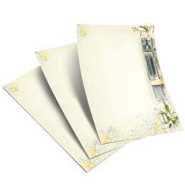 Briefpapier - Motiv WINTERFENSTER | Weihnachten | Hochwertiges DIN A5 Briefpapier - 250 Blatt | 90 g/m² | beidseitig bedruckt | Online bestellen!