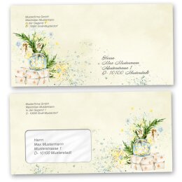 Briefumschläge Weihnachten, WINTERFENSTER 10 Briefumschläge (ohne Fenster) - DIN LANG (220x110 mm) | selbstklebend | Online bestellen! | Paper-Media