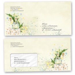 Motivpapier-Sets Briefpapier mit Umschlag WINTERFENSTER