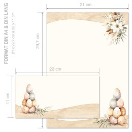 Motivpapier Set OSTERPOST - 20-tlg. DL (ohne Fenster)