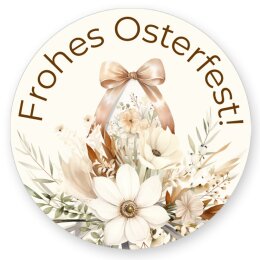 50 Aufkleber FROHES OSTERFEST - Ostermotiv Rund Ø...