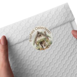 50 Aufkleber Ostermotiv FROHES OSTERFEST - Rund Ø 4,5 cm