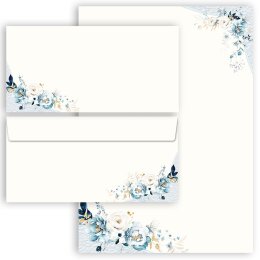 Briefpapier-Sets BLAUE BLUMEN Blumen & Blüten,...