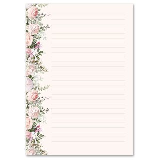 Briefpapier ROSENPRACHT - DIN A4 Format 20 Blatt Blumen & Blüten, Rosen, Paper-Media