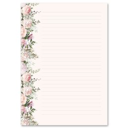 Briefpapier ROSENPRACHT - DIN A4 Format 100 Blatt Blumen...