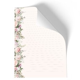 Briefpapier - Motiv ROSENPRACHT | Blumen & Blüten | Hochwertiges DIN A4 Briefpapier - 100 Blatt | 90 g/m² | einseitig bedruckt | Online bestellen!