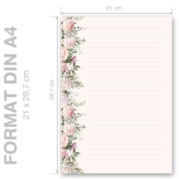 Motivpapier ROSENPRACHT - DIN A4 Format 100 Blatt