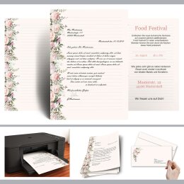 Motivpapier ROSENPRACHT - DIN A4 Format 100 Blatt