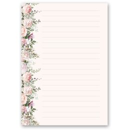 Briefpapier ROSENPRACHT - DIN A5 Format 100 Blatt Blumen...