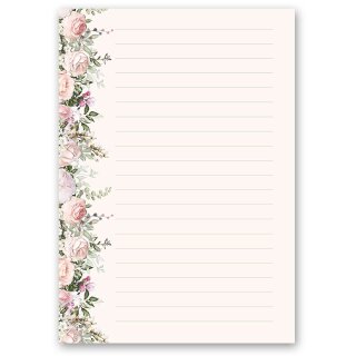 Briefpapier ROSENPRACHT - DIN A5 Format 250 Blatt Blumen & Blüten, Rosen, Paper-Media