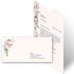 Briefumschläge ROSENPRACHT - 50 Stück DIN LANG (ohne Fenster)