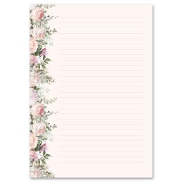 Briefpapier-Sets Blumen & Blüten, ROSENPRACHT Briefpapier Set, 200 tlg. - DIN A4 & DIN LANG im Set. | Online bestellen! | Paper-Media
