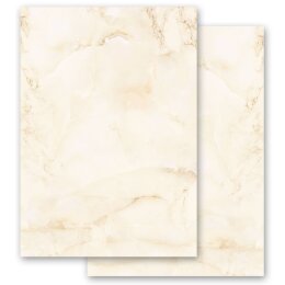 Dickes Papier MARMOR BEIGE - DIN A4 (210x297 mm), 190 g/m² beidseitig bedruckt | Paper-Media