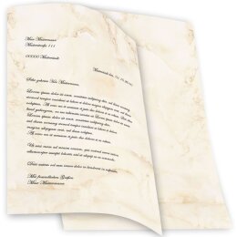 Urkundenpapier MARMOR BEIGE 190 g/m², DIN A4 (210x297 mm)