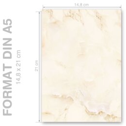 Urkundenpapier MARMOR BEIGE 190 g/m², DIN A5 (210x148 mm) Urkunden & Gastronomie, Urkunde, Paper-Media