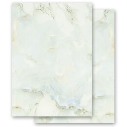 Dickes Papier MARMOR HELLGRÜN - DIN A5 (210x148 mm), 190 g/m² beidseitig bedruckt | Paper-Media