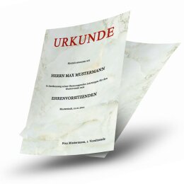 Urkundenpapier MARMOR HELLGRÜN 190 g/m², DIN A5 (210x148 mm)