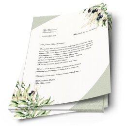 Motivpapier OLIVENZWEIGE - DIN A4 Format 250 Blatt