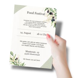 Motivpapier OLIVENZWEIGE - DIN A5 Format 250 Blatt