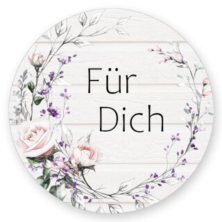 50 Aufkleber FÜR DICH - Geburtstag Rund Ø 4,5 cm Besondere Anlässe, Geburtstag, Paper-Media