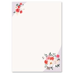 Briefpapier-Sets Blumen & Blüten, IM GARTEN Briefpapier Set, 200 tlg. - DIN A4 & DIN LANG im Set. | Online bestellen! | Paper-Media