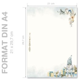 Motivpapier WEIHNACHTSWICHTEL - DIN A4 Format 250 Blatt