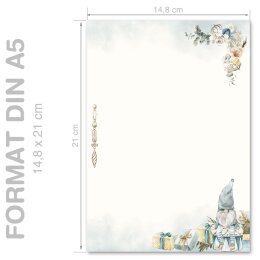 WEIHNACHTSWICHTEL Briefpapier Christfest ELEGANT 250 Blatt Briefpapier, DIN A5 (210x148 mm), A5E-595-250