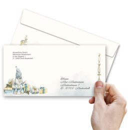 WEIHNACHTSWICHTEL Briefumschläge Weihnachtswelt CLASSIC 100 Briefumschläge (ohne Fenster), DIN LANG (220x110 mm), DLOF-4050-100