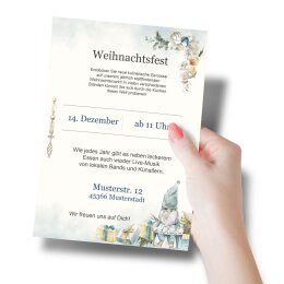 Briefumschläge WEIHNACHTSWICHTEL - 100 Stück DIN LANG (ohne Fenster)