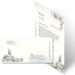 Briefumschläge WEIHNACHTSWICHTEL - 100 Stück DIN LANG (ohne Fenster)