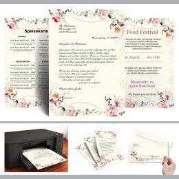 Motivpapier TROPISCHE BLUMEN - DIN A4 Format 100 Blatt