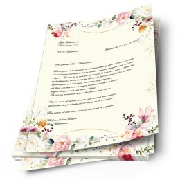 Motivpapier TROPISCHE BLUMEN - DIN A4 Format 250 Blatt