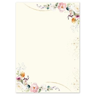 Briefpapier TROPISCHE BLUMEN - DIN A5 Format 250 Blatt Blumen & Blüten, Bunt, Paper-Media