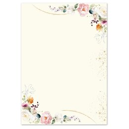 Briefpapier TROPISCHE BLUMEN - DIN A5 Format 250 Blatt...
