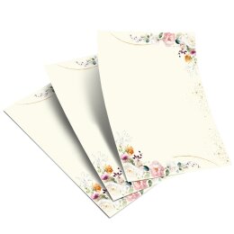 Briefpapier - Motiv TROPISCHE BLUMEN | Blumen & Blüten | Hochwertiges DIN A5 Briefpapier - 250 Blatt | 90 g/m² | einseitig bedruckt | Online bestellen!