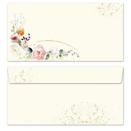 TROPISCHE BLUMEN Briefpapier Sets Briefpapier mit Umschlag CLASSIC Briefpapier Set, 100 tlg., DIN A4 & DIN LANG im Set., SOC-8381-100