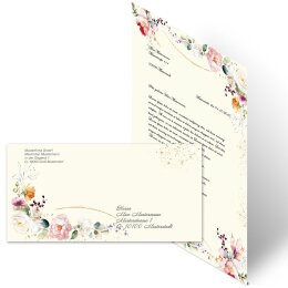 Motivpapier Set TROPISCHE BLUMEN - 200-tlg. DL (ohne Fenster)