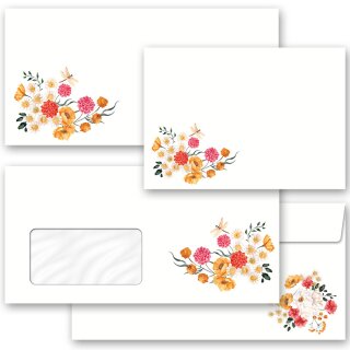 Briefumschläge VERSPIELTE BLUMEN Blumen & Blüten, Blumenmotiv, Paper-Media